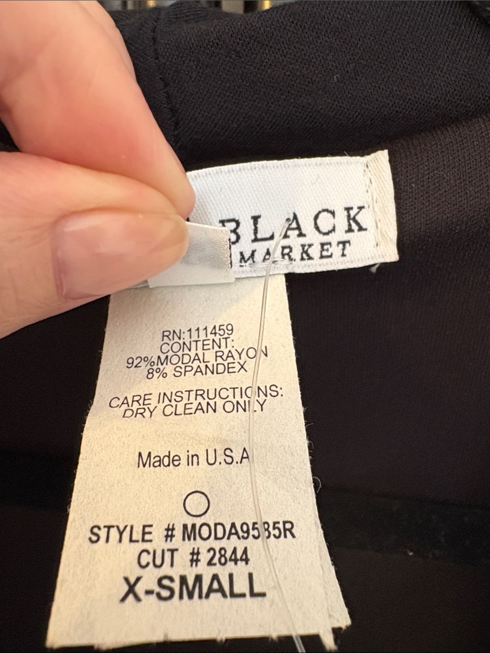White House Black Market Black Cowl-Neck Midi Dress with Waist Ring - Picture 3 of 5